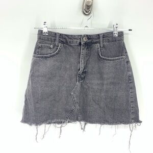 BDG Urban Outfitters Women Size Medium Skirt Short Mini Gray‎ Black Denim Jean
